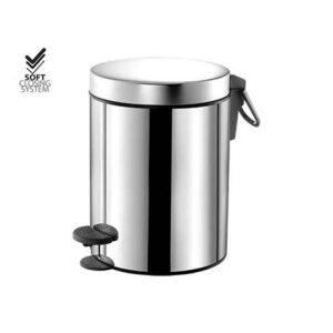 90680/A13 WASTE PAPER BASKET 5LT CHROME MAT