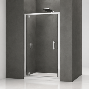 KALI PIVOT DOOR 86 86-92 CM CLEAR SILVER