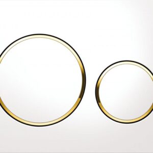 SIGMA20 DUAL FLUSH PLATE WHITE GOLD PLATED