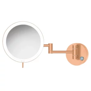 MR LED-701-AB6 MAGNIFYING MIRROR WALL BRUSHED ROSE GOLD