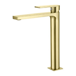 ALPHA BASIN MIXER LONG 01ALP120OC BRUSHED GOLD