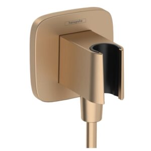 FIXFIT Q WALL OUTLET WITH SHOWER HOLDER BRUSHED BRONZE