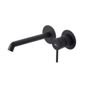 ROUND BUILT IN BASIN MIXER 100345140 MATT BLACK