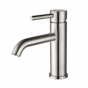 NIO BASIN MIXER FW11C134BC SHORT BRUSHED S/STEEL