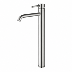 NIO BASIN MIXER FW11H134BC LONG BRUSHED S/STEEL