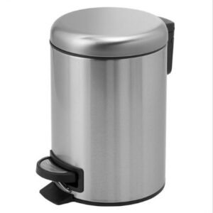 WASTE PAPER BASKET 5L 330938 BRUSHED S/S