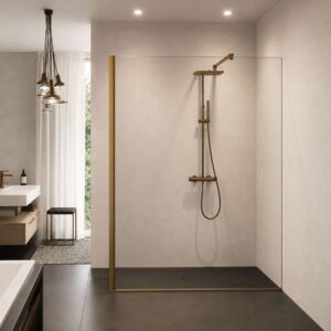 KUADRA H 130 KUADH130-1Q 127-130 CLEAR GLASS BRUSHED BRONZE