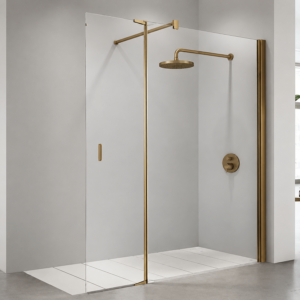 KUADRA H KUADHA37-1Q PIVOT DOOR 37 CLEAR GLASS BRUSHED BRONZE