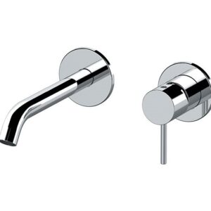 X STYLE BASIN MIXER WALL X15PWB BRUSHED BLACK CHROME