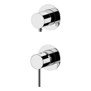 X STYLE BATH MIXER WALL SPOUT X92PWB BRUSHED BLACK CHROME
