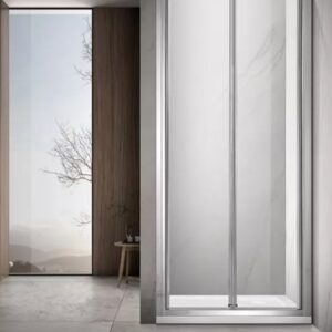 NAA6422 AQUA BIFOLD 80X200 CLEAR POLISHED SILVER