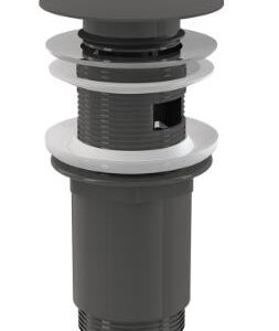 A392 BASIN POP UP WASTE WITH OVERFLOW GUN METAL POLISHED