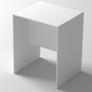 WD01117 STOOL MATT WHITE 40X30X43