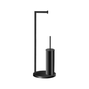 0542/M116 TOILET BRUSH AND PAPER HOLDER STAND BLACK MATT