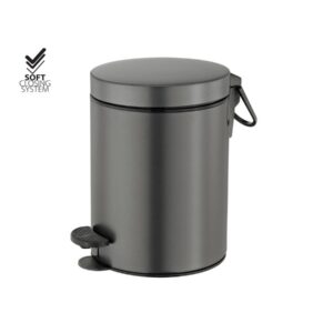 90680/M118 WASTE PAPER BASKET 5LT ANTHRACITE GRAINED