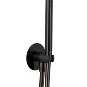 MINIMAL SHOWER SET WITH HOOK 337M317MC BRUSHED BLACK CHROME