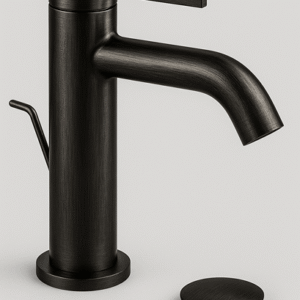 METRICA BASIN MIXER SHORT MC10 BRUSHED BLACK CHROME