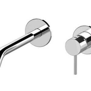 METRICA SINGLE LEVER BASIN MIXER WALL MC15P VISUAL INOX