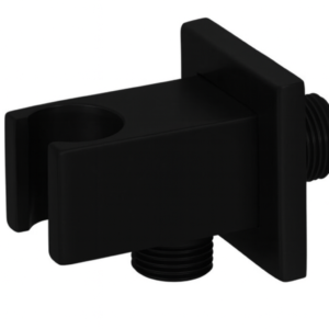 SQUARE WATER OUTLET WITH SHOWER HOOK 337Q BLACK MATT