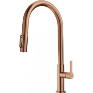 MARIS SLIM CLEAR WATER STANDARD KITCHEN MIXER COPPER