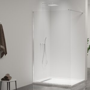 NAR6310 AQUA WALK IN 100X200 CLEAR POLISHED SILVER