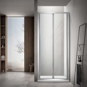 NAA6422 AQUA BIFOLD 100X200 CLEAR POLISHED SILVER