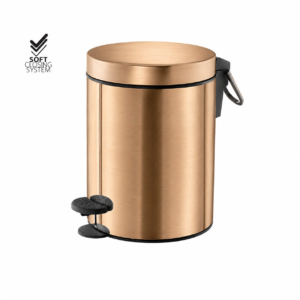 90680/01BR WASTE PAPER BASKET 5LT WARM BRONZE BRUSHED PVD