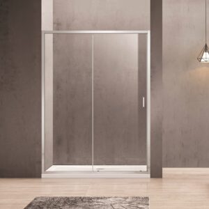 NAA6121 AQUA SLIDING 160X200 CLEAR POLISHED SILVER