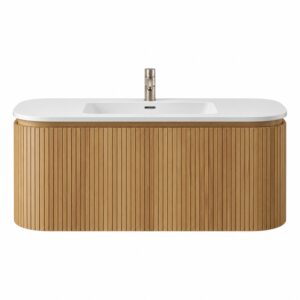 KL813019-80 CABINET W/WHITE BASIN 80X46X41.5 A2391 ACACIA