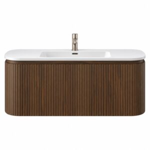 KL813019-80 CABINET W/WHITE COUNTERTOP 90X46X15.2 A2392 ANCORA WALNUT