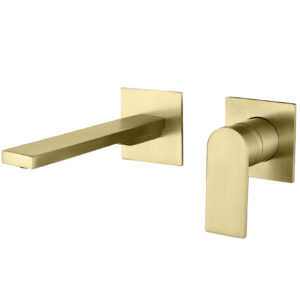 ALPHA TWO BASIN MIXER BUILT-IN 01ALC180OC BRUSHED GOLD