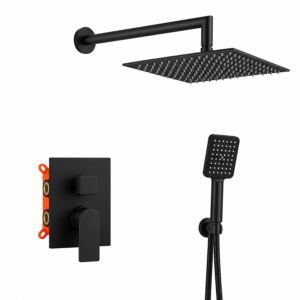 KIT ALPHA EC208 SHOWER SET 19ALPEC20805 BLACK