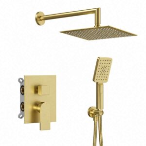 KIT ALPHA EC208 SHOWER SET 19ALPEC20809 BRUSHED GOLD
