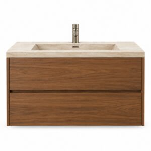 KL813026-90 CABINET W/BASIN TRAVERTINE 89X49.5X40